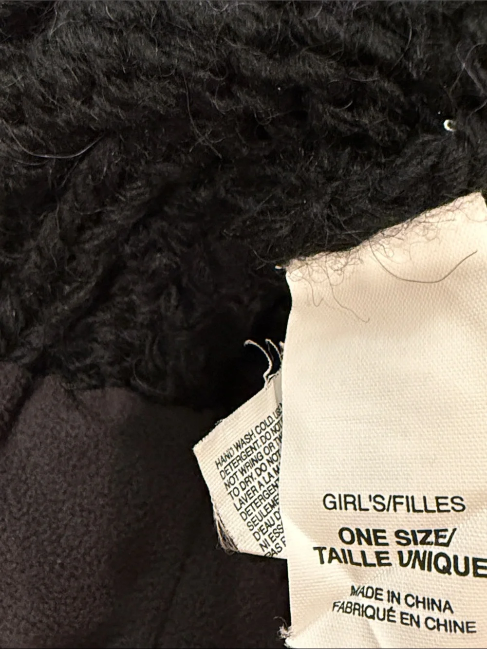 The North Face Kids/Womens Cable-Knit Beanie Pair - Black and Cream